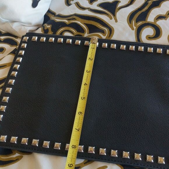 Carlos Santana Black Clutch With Silver Studs - Picture 15 of 16